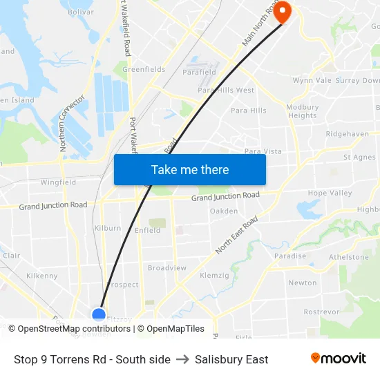 Stop 9 Torrens Rd - South side to Salisbury East map