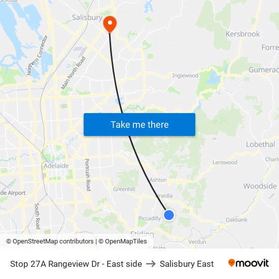 Stop 27A Rangeview Dr - East side to Salisbury East map