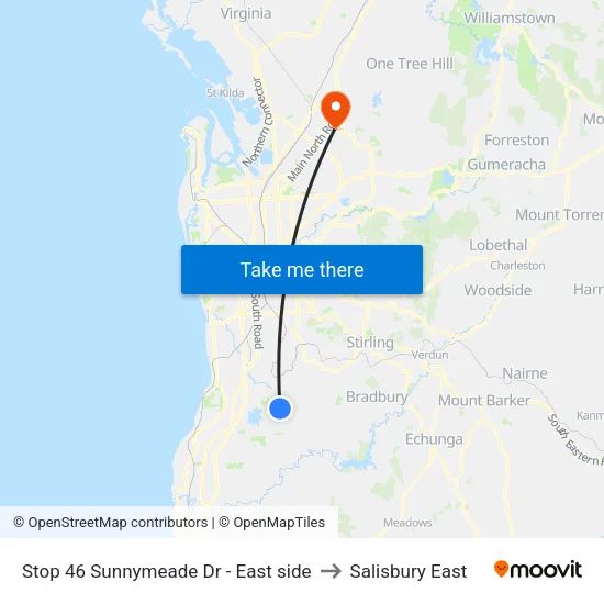 Stop 46 Sunnymeade Dr - East side to Salisbury East map