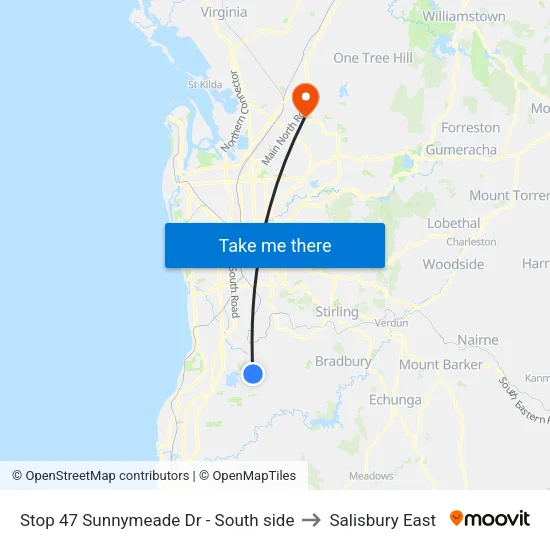 Stop 47 Sunnymeade Dr - South side to Salisbury East map