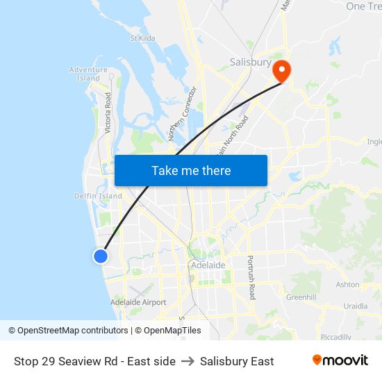 Stop 29 Seaview Rd - East side to Salisbury East map