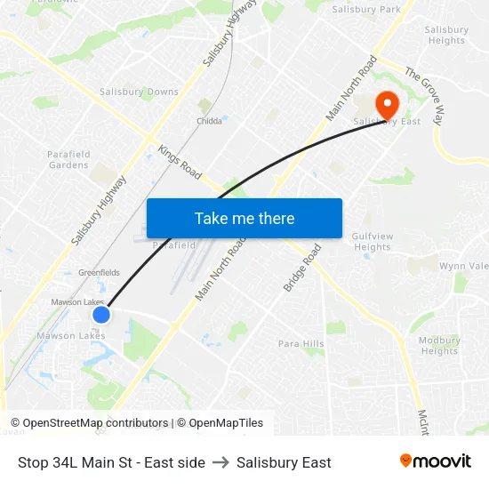 Stop 34L Main St - East side to Salisbury East map