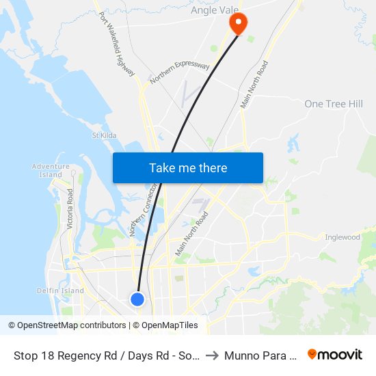 Stop 18 Regency Rd / Days Rd - South side to Munno Para West map