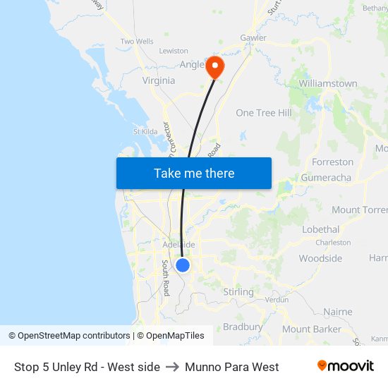 Stop 5 Unley Rd - West side to Munno Para West map