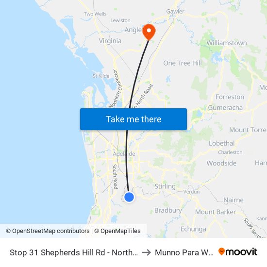 Stop 31 Shepherds Hill Rd - North side to Munno Para West map