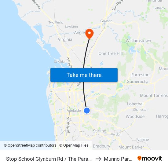 Stop School Glynburn Rd / The Parade - West side to Munno Para West map
