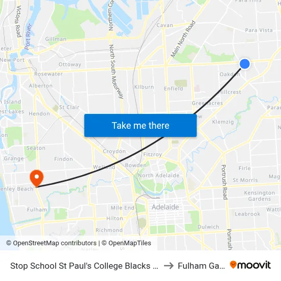 Stop School St Paul's College Blacks Rd - West side to Fulham Gardens map