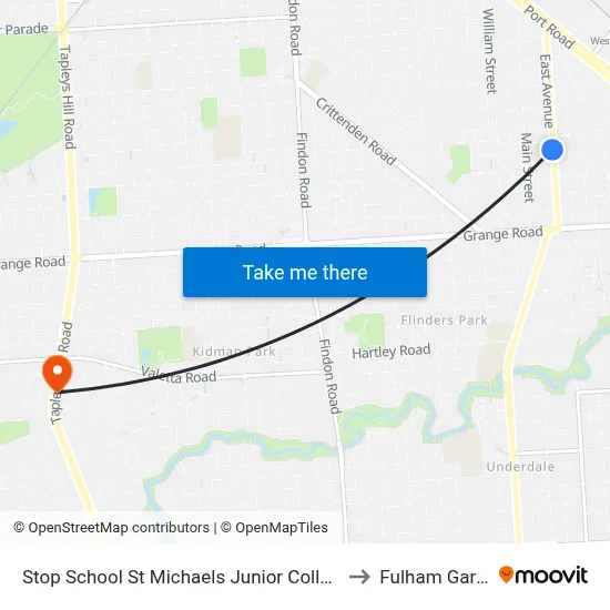 Stop School St Michaels Junior College East Av to Fulham Gardens map