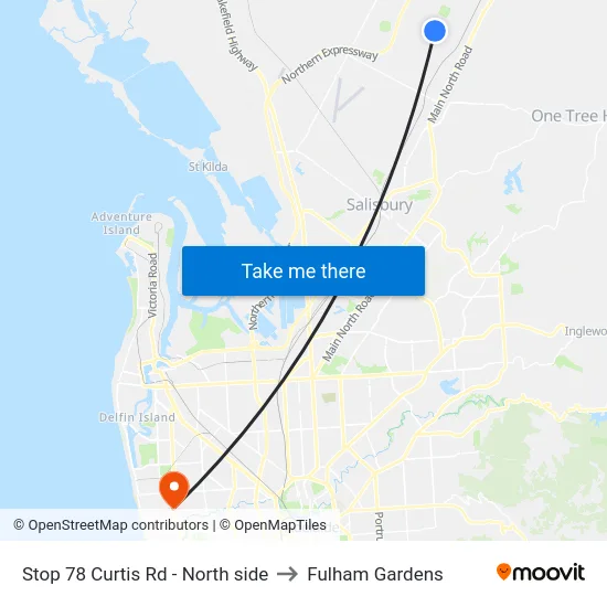 Stop 78 Curtis Rd - North side to Fulham Gardens map