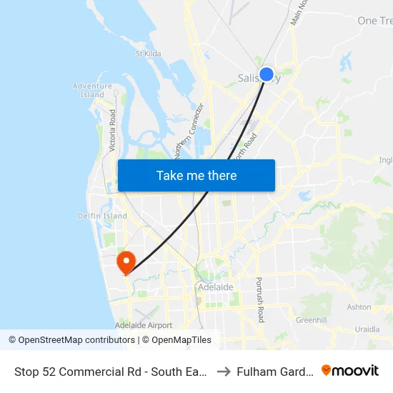 Stop 52 Commercial Rd - South East side to Fulham Gardens map
