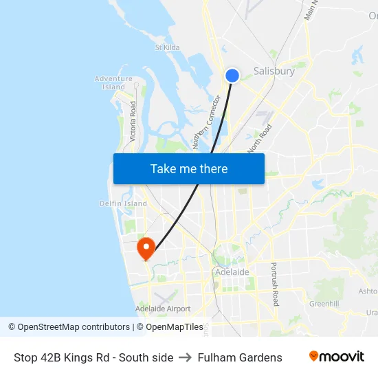 Stop 42B Kings Rd - South side to Fulham Gardens map