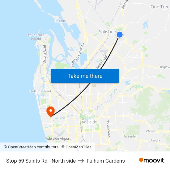 Stop 59 Saints Rd - North side to Fulham Gardens map