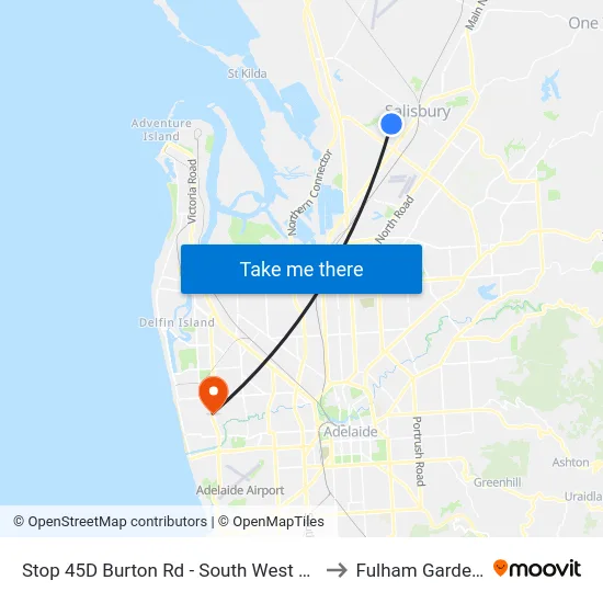 Stop 45D Burton Rd - South West side to Fulham Gardens map