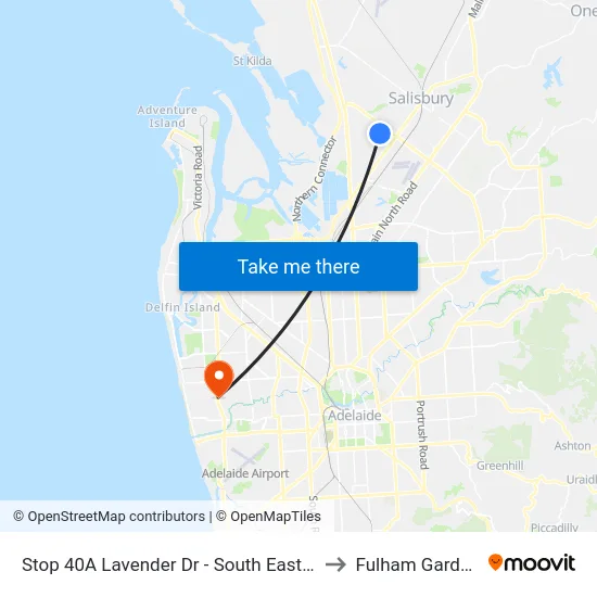 Stop 40A Lavender Dr - South East side to Fulham Gardens map