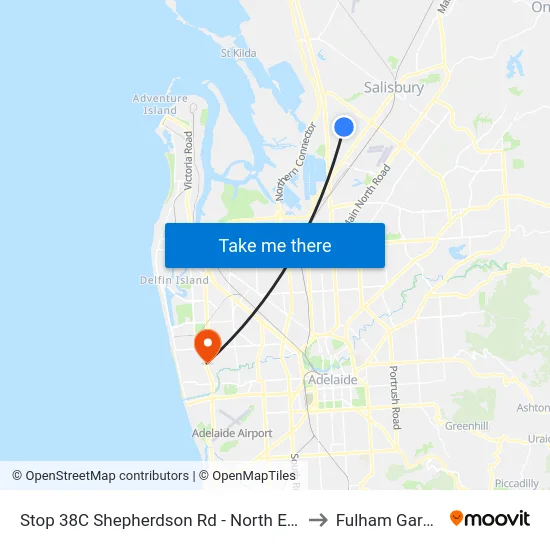 Stop 38C Shepherdson Rd - North East side to Fulham Gardens map