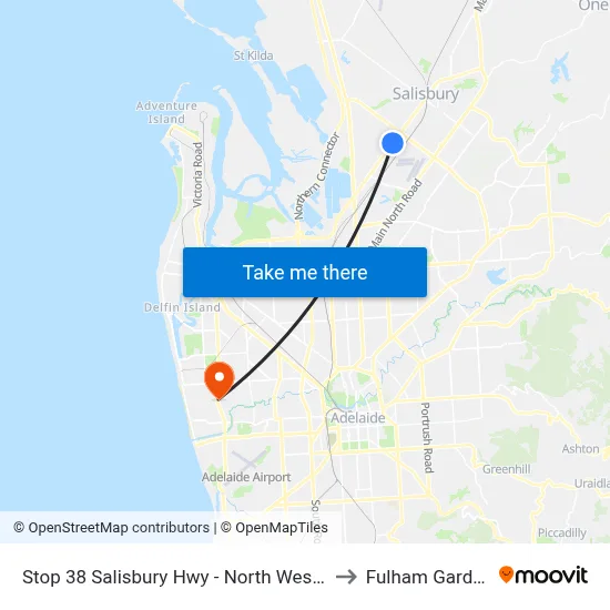 Stop 38 Salisbury Hwy - North West side to Fulham Gardens map