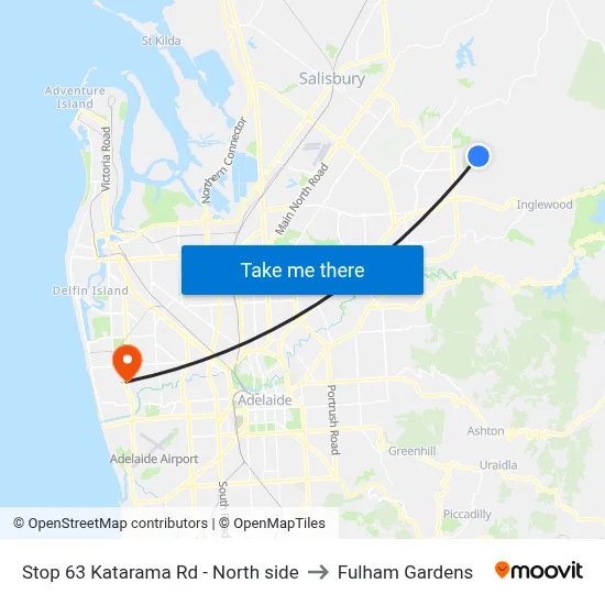 Stop 63 Katarama Rd - North side to Fulham Gardens map