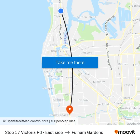 Stop 57 Victoria Rd - East side to Fulham Gardens map