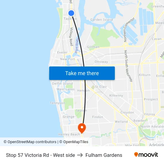 Stop 57 Victoria Rd - West side to Fulham Gardens map
