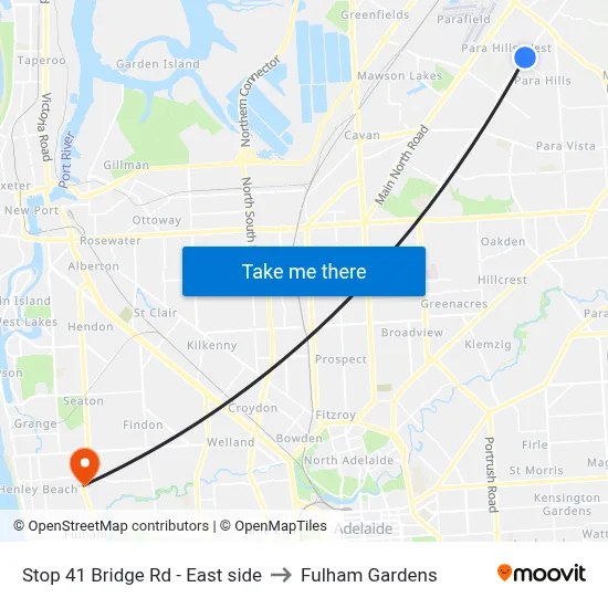 Stop 41 Bridge Rd - East side to Fulham Gardens map