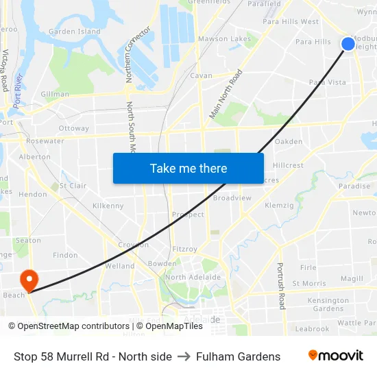 Stop 58 Murrell Rd - North side to Fulham Gardens map