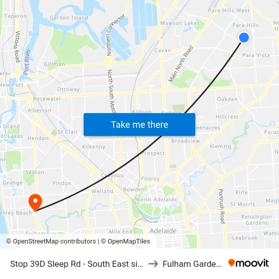 Stop 39D Sleep Rd - South East side to Fulham Gardens map
