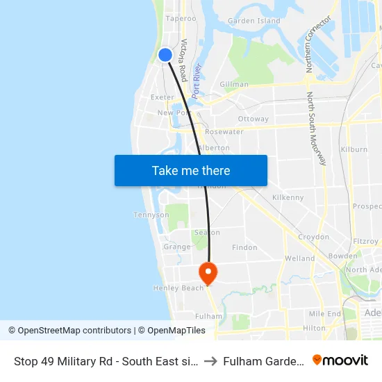 Stop 49 Military Rd - South East side to Fulham Gardens map
