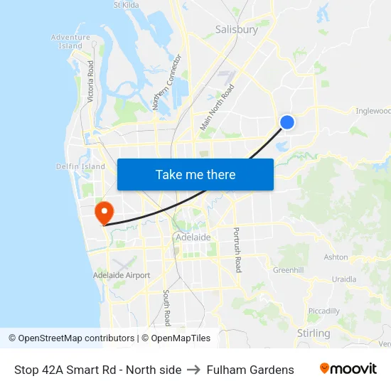 Stop 42A Smart Rd - North side to Fulham Gardens map