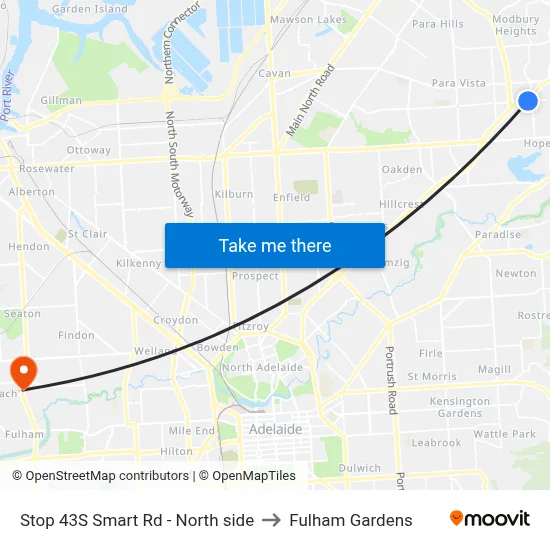 Stop 43S Smart Rd - North side to Fulham Gardens map
