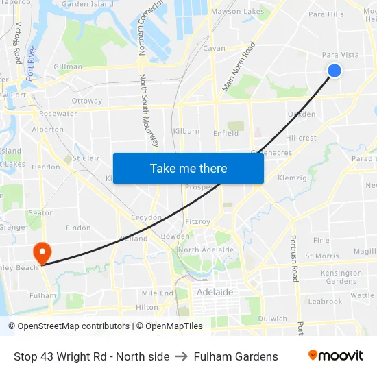 Stop 43 Wright Rd - North side to Fulham Gardens map