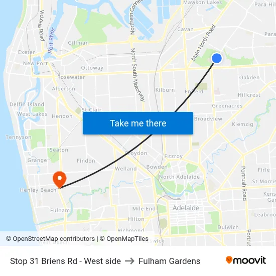 Stop 31 Briens Rd - West side to Fulham Gardens map