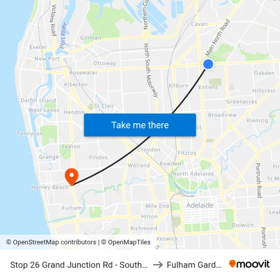 Stop 26 Grand Junction Rd - South side to Fulham Gardens map