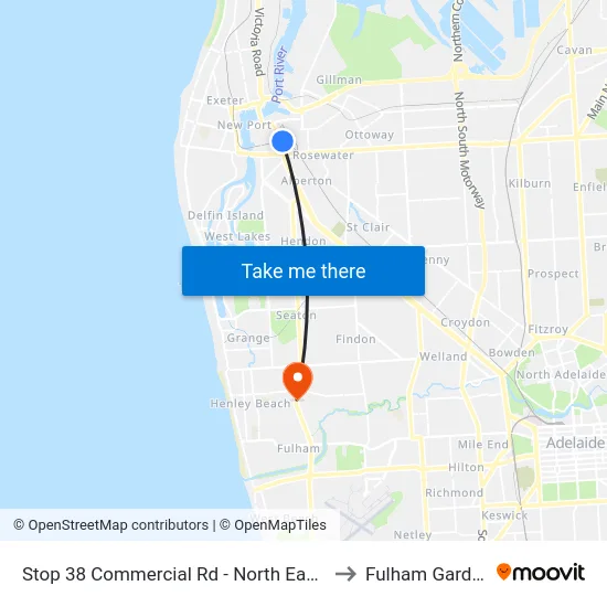 Stop 38 Commercial Rd - North East side to Fulham Gardens map