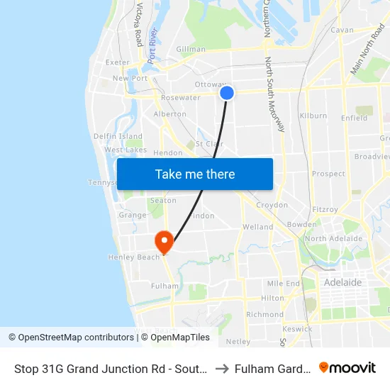 Stop 31G Grand Junction Rd - South side to Fulham Gardens map