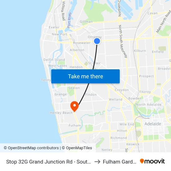 Stop 32G Grand Junction Rd - South side to Fulham Gardens map