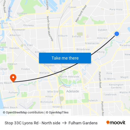 Stop 33C Lyons Rd - North side to Fulham Gardens map