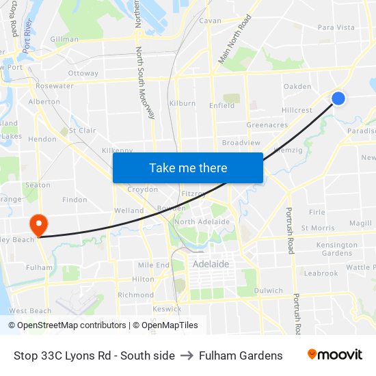 Stop 33C Lyons Rd - South side to Fulham Gardens map