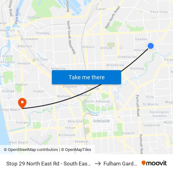 Stop 29 North East Rd - South East side to Fulham Gardens map