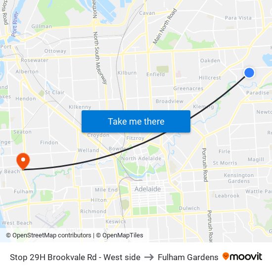 Stop 29H Brookvale Rd - West side to Fulham Gardens map