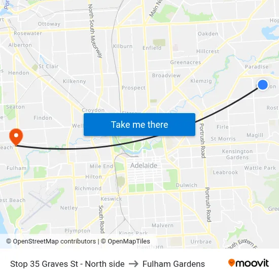 Stop 35 Graves St - North side to Fulham Gardens map