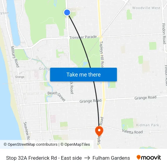Stop 32A Frederick Rd - East side to Fulham Gardens map