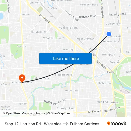 Stop 12 Harrison Rd - West side to Fulham Gardens map