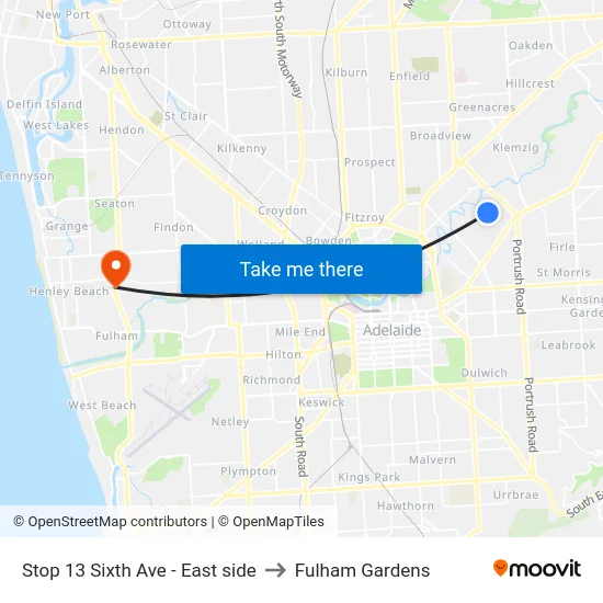 Stop 13 Sixth Ave - East side to Fulham Gardens map