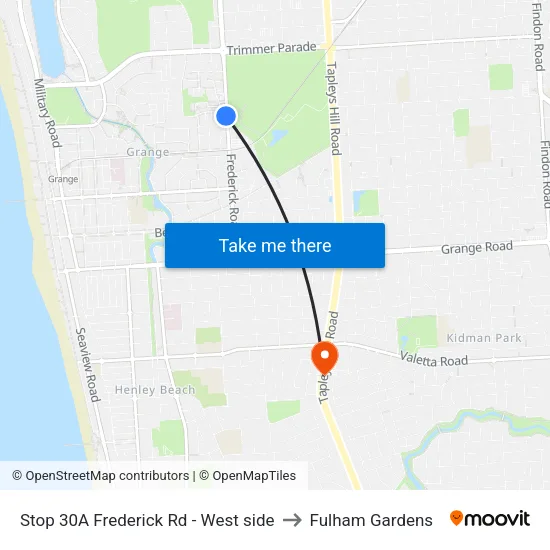 Stop 30A Frederick Rd - West side to Fulham Gardens map