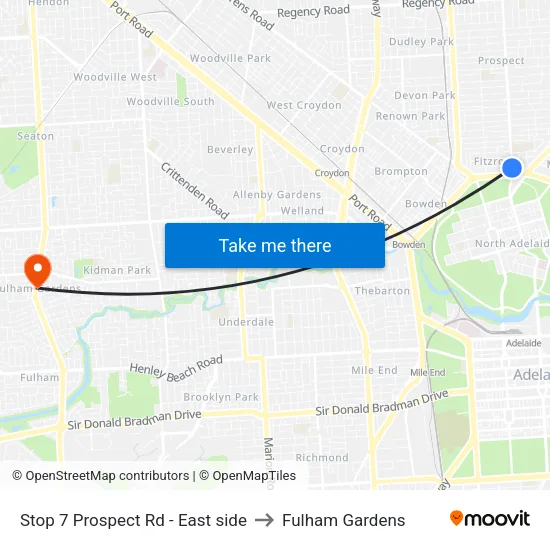 Stop 7 Prospect Rd - East side to Fulham Gardens map