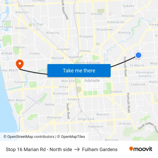 Stop 16 Marian Rd - North side to Fulham Gardens map