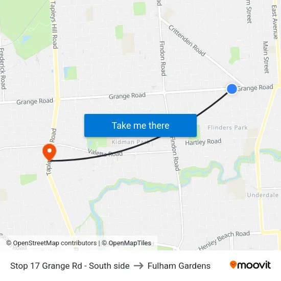 Stop 17 Grange Rd - South side to Fulham Gardens map