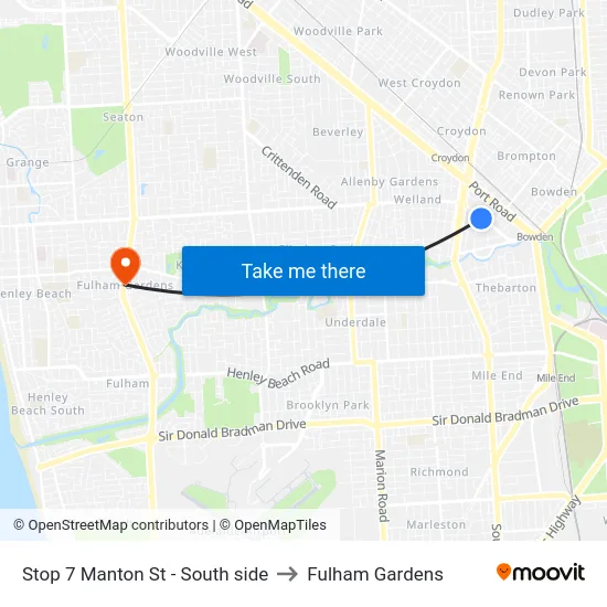 Stop 7 Manton St - South side to Fulham Gardens map