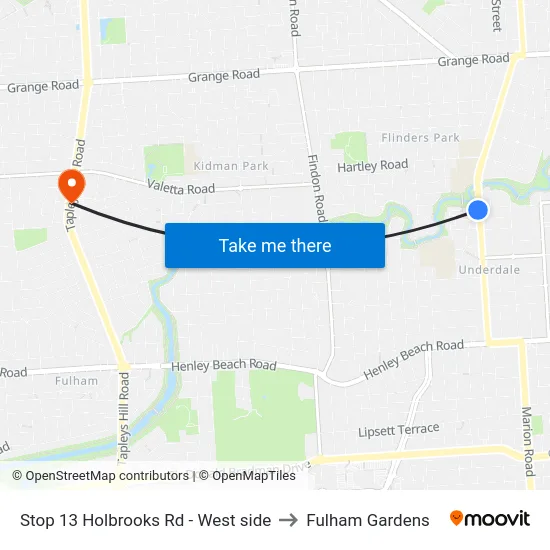 Stop 13 Holbrooks Rd - West side to Fulham Gardens map