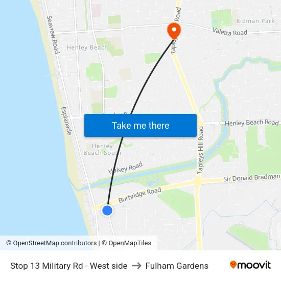 Stop 13 Military Rd - West side to Fulham Gardens map